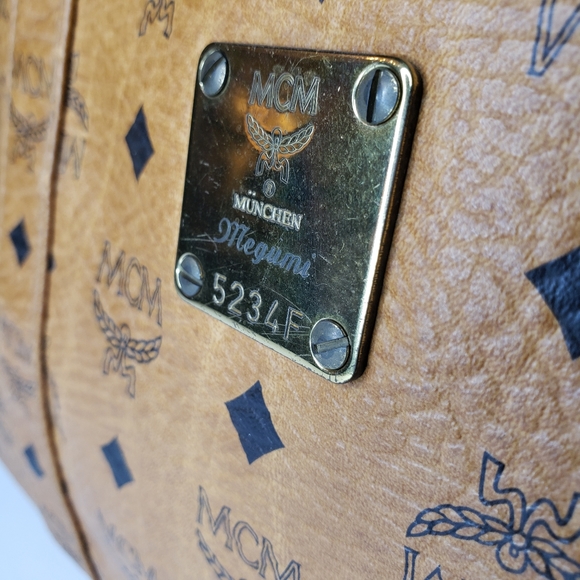 Rare Style! AUTHENTIC VINTAGE MCM MUNCHEN VISETOS COGNAC SHOULBER BAG - Picture 2 of 16